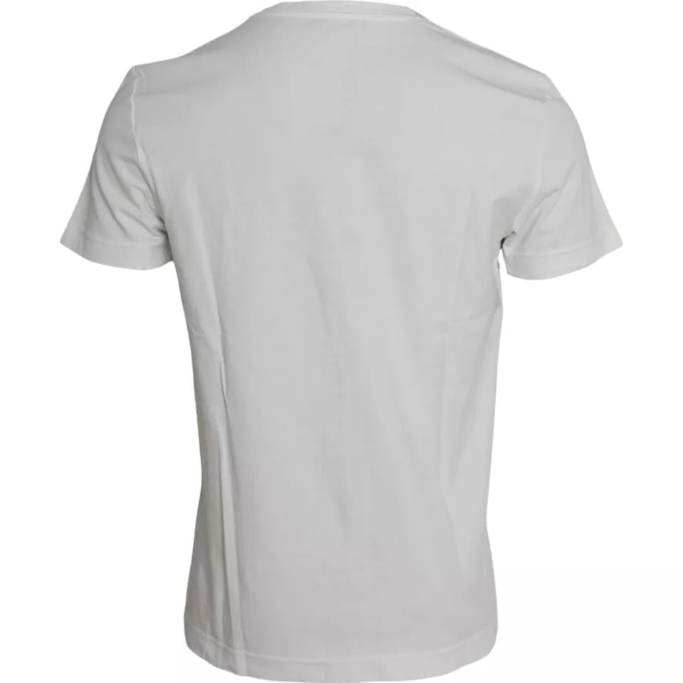 Dolce & Gabbana White Bandana Print Cotton Short Sleeves Men T-shirt TSH86437-48