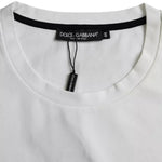 Dolce & Gabbana White Red Lips Print Cotton Men T-shirt TSH86388-48