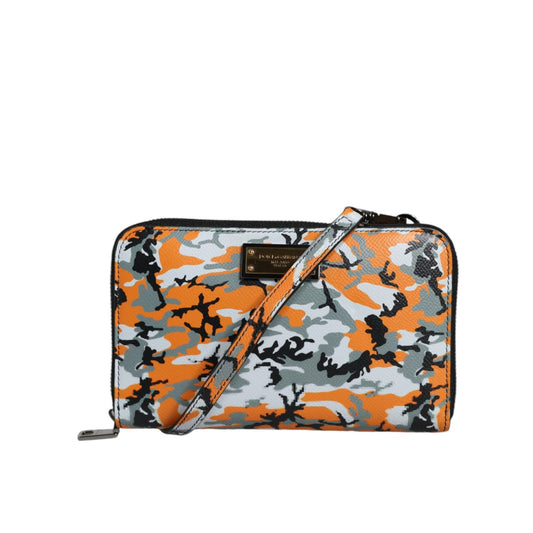 Dolce & Gabbana Multicolor Camouflage Leather Purse Cross Body Bag