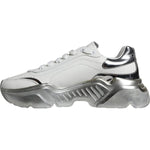 Dolce & Gabbana Silver White Daymaster Low Top Sneakers Shoes LA11824-38