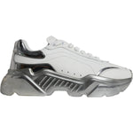 Dolce & Gabbana Silver White Daymaster Low Top Sneakers Shoes LA11824-38