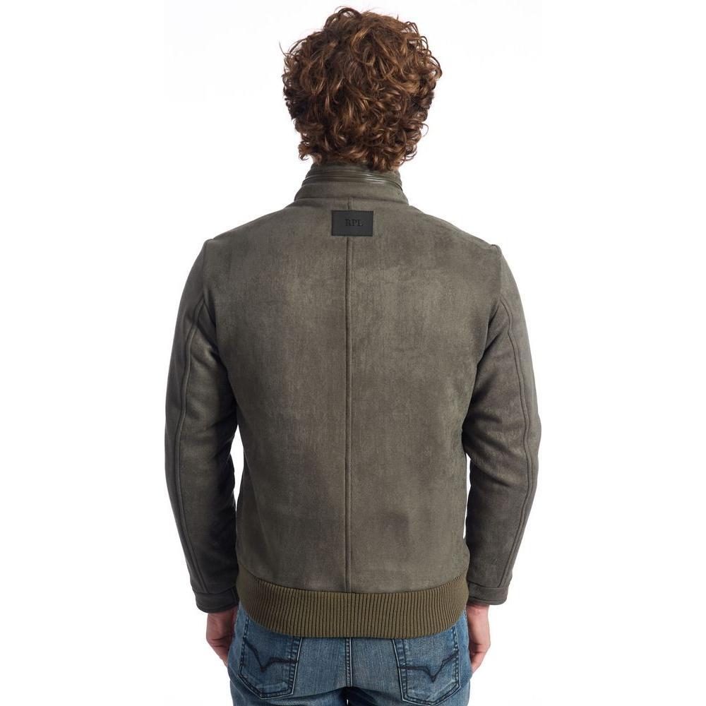 Roberto Pepe Luxury Green Ecomontone Men Jacket ROPE-24678-IT46 | S