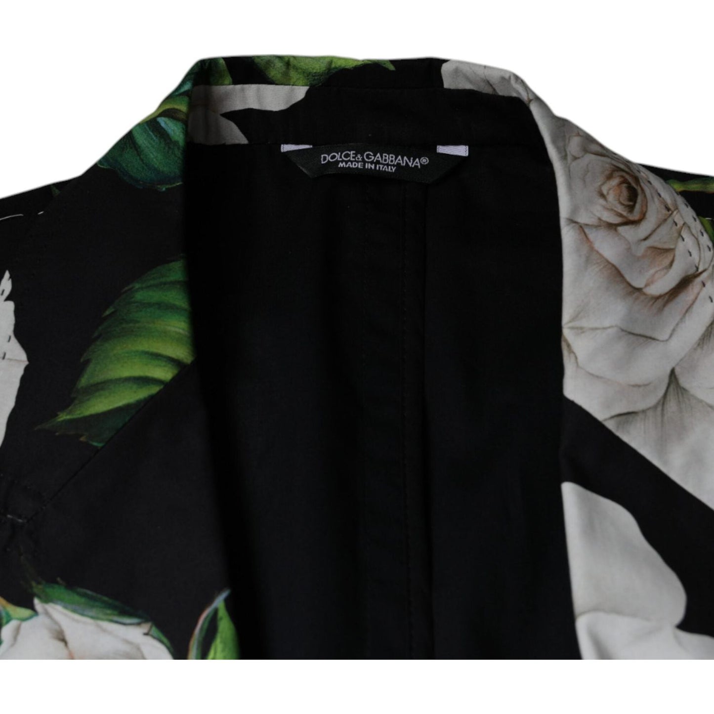 Dolce & Gabbana Black Rose Cotton Men Formal 2 Piece Suit KOS2245-48