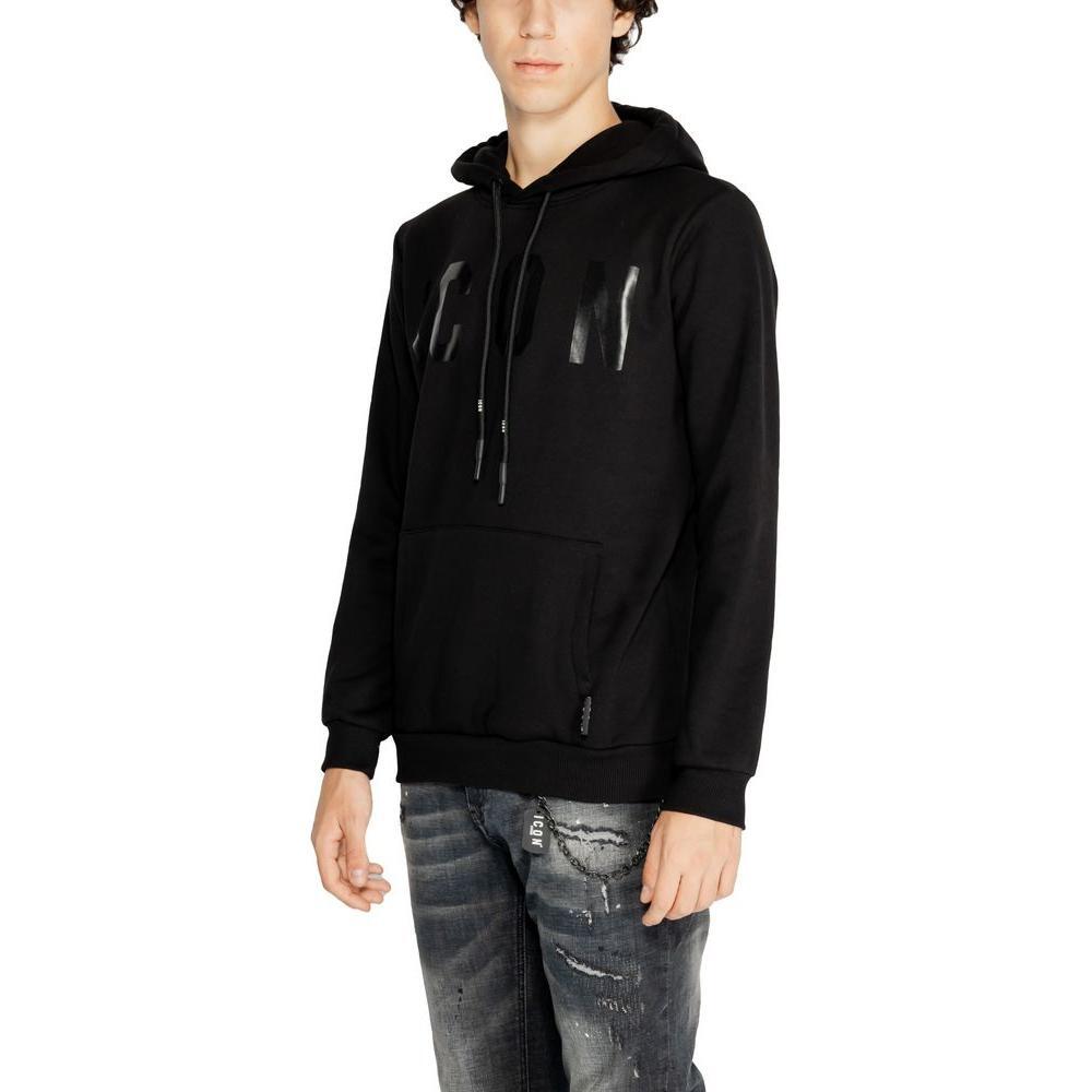 Icon Black Cotton Hoody IC-15262700009-IT44 | S