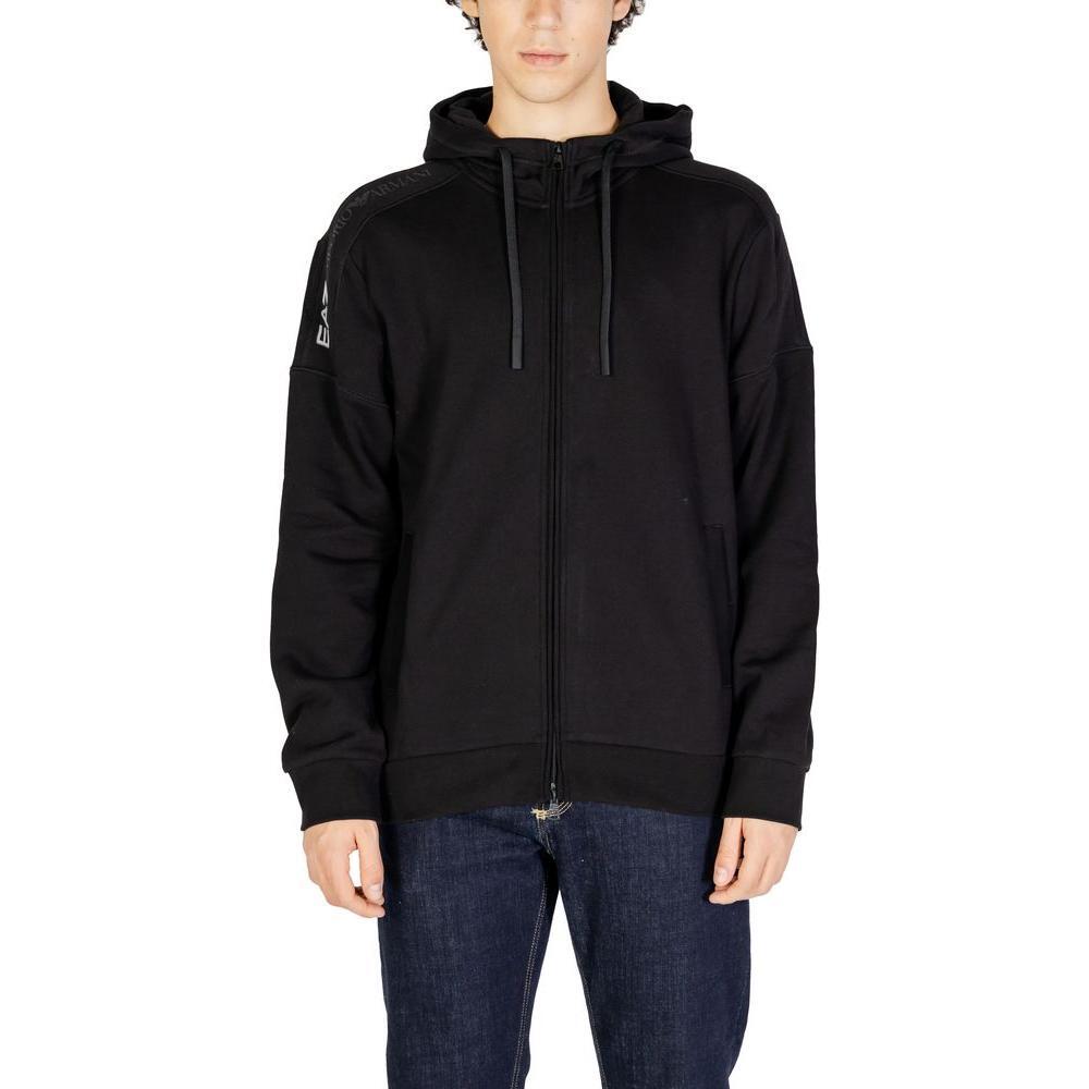EA7 Emporio Armani Black Cotton Hoody EA-14717400009-IT42 | XS