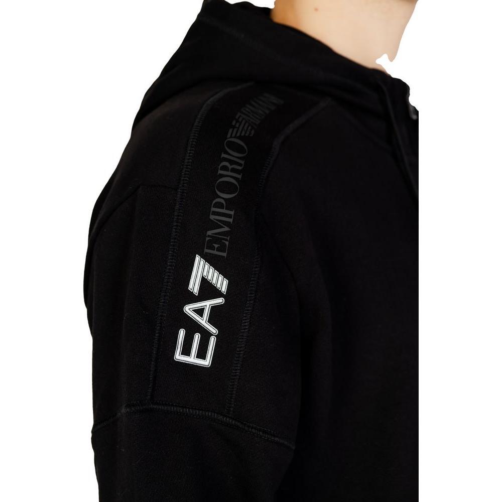 EA7 Emporio Armani Black Cotton Hoody EA-14717400009-IT42 | XS