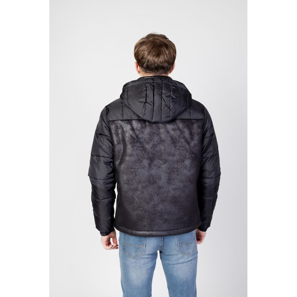 EA7 Emporio Armani Black Polyester Jackets & Coat EA-11841900009-IT44 | S