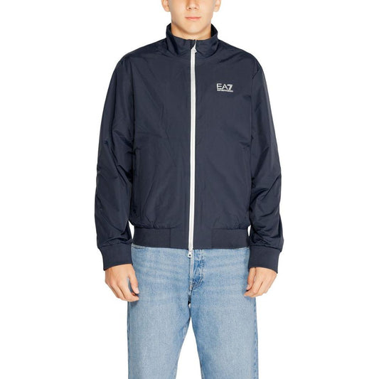 EA7 Emporio Armani Blue Polyamide Jackets & Coat