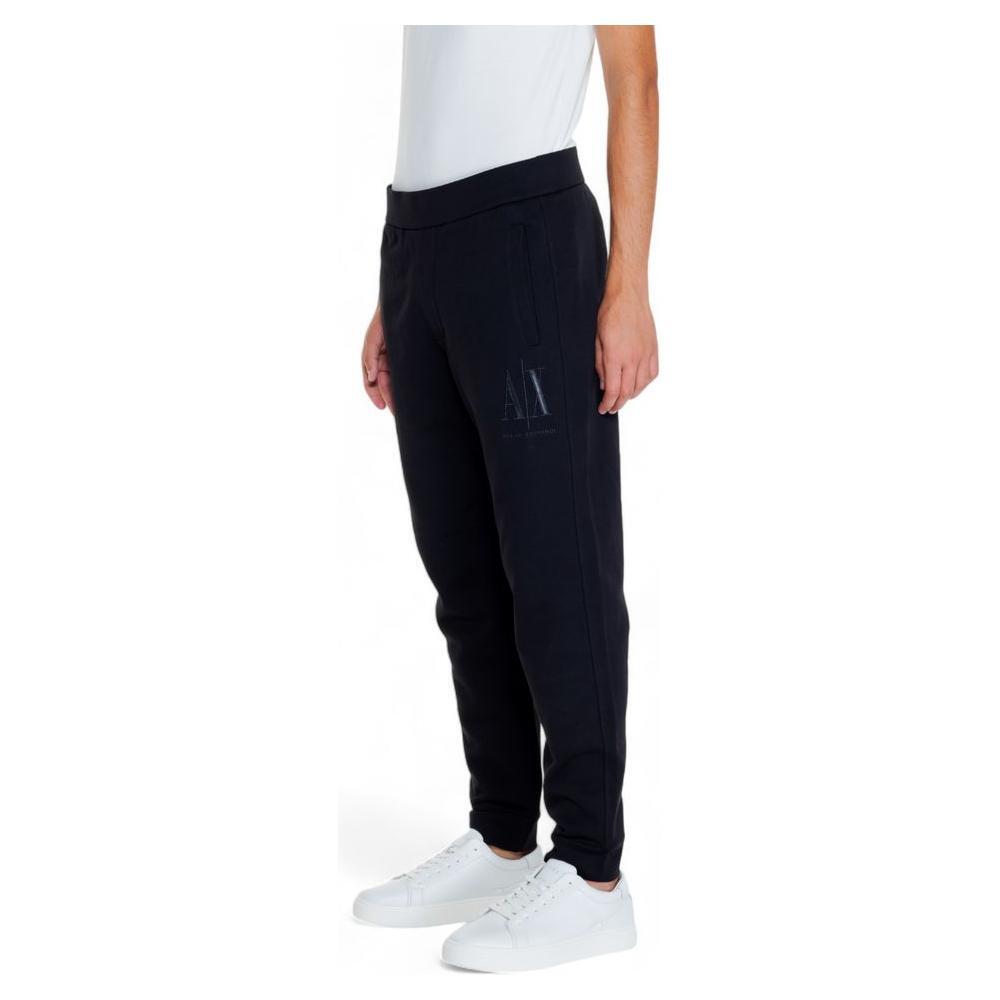 Armani Exchange Black Cotton Joggers Workout Pant AR-14882500009-IT42 | XS