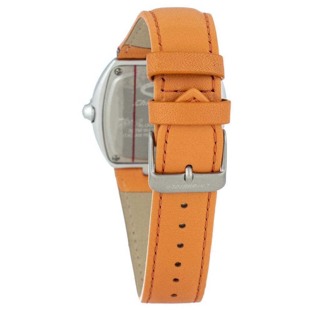 Chronotech Orange Leather Watch