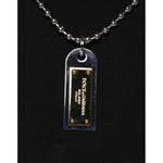 Dolce & Gabbana Black Cotton Necklace Embellished T-shirt TSH87060-44