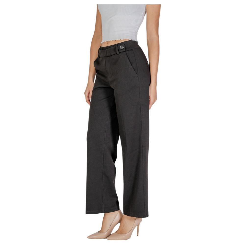 Street One Black Polyester Casual Pants