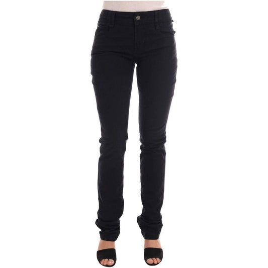 John Galliano Black Cotton Denim Stretch Regular Fit Jeans Jeans & Pants
