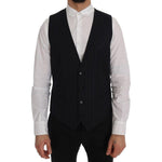 Dolce & Gabbana Blue Wool Stretch Vest SIG60338-1