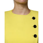 Dolce & Gabbana Lemon Yellow Wool Long Sleeves Cropped Coat Jacket JKT4186-38