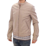 Dolce & Gabbana Beige Leather Jacket Biker Coat GSD12709-1