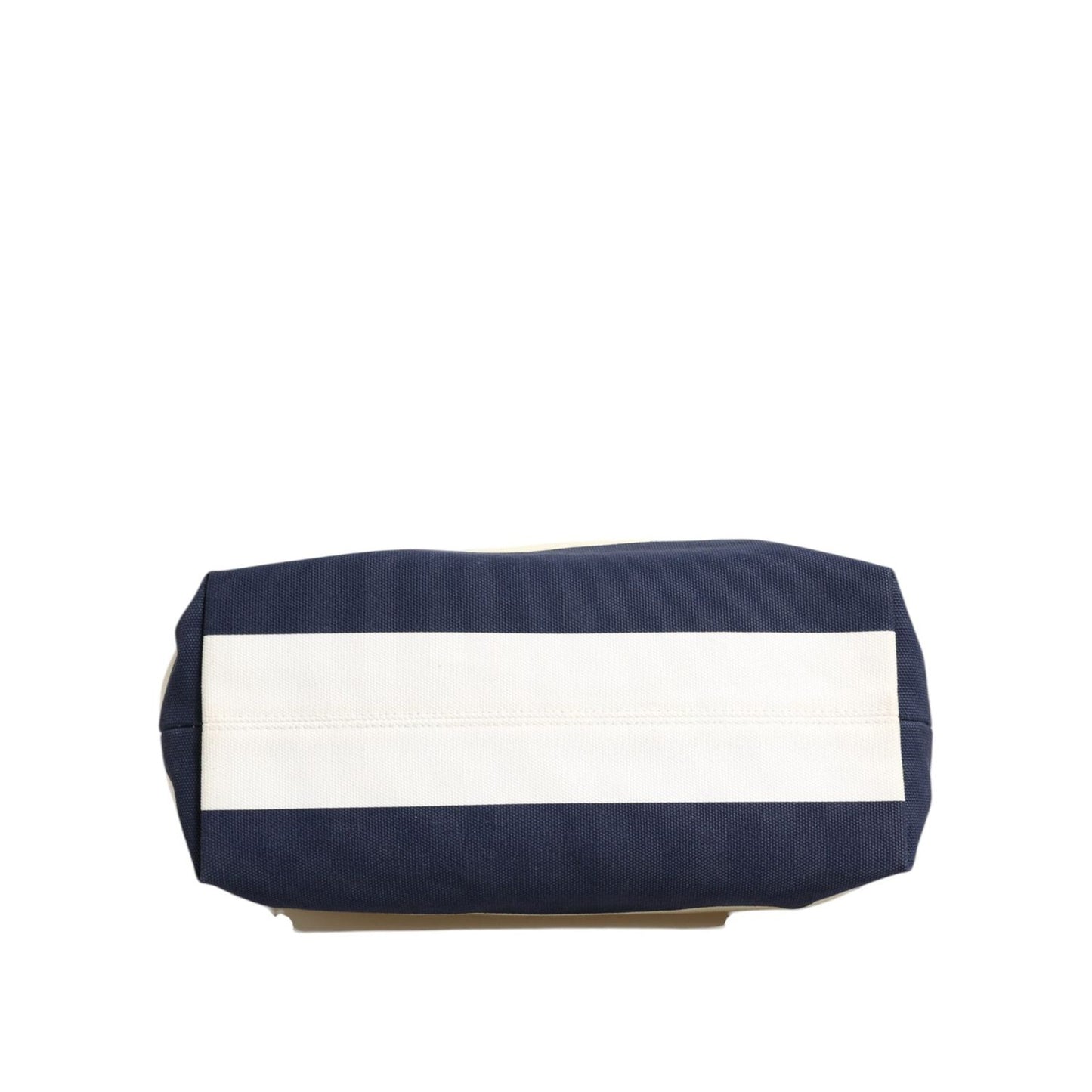 Dolce & Gabbana White Navy Striped Canvas Top Handle Tote Bag BAG4047