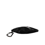 Dolce & Gabbana Black Nylon Logo Plaque Keyring Pouch Clutch Bag BAG4176