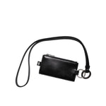 Dolce & Gabbana Black Horse Leather Lanyard Logo Card Holder Wallet BAG4209