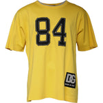 Dolce & Gabbana Yellow Crew Neck Short Sleeves T-shirt TSH87461-56