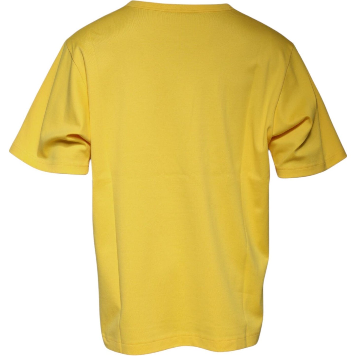 Dolce & Gabbana Yellow Crew Neck Short Sleeves T-shirt TSH87461-56