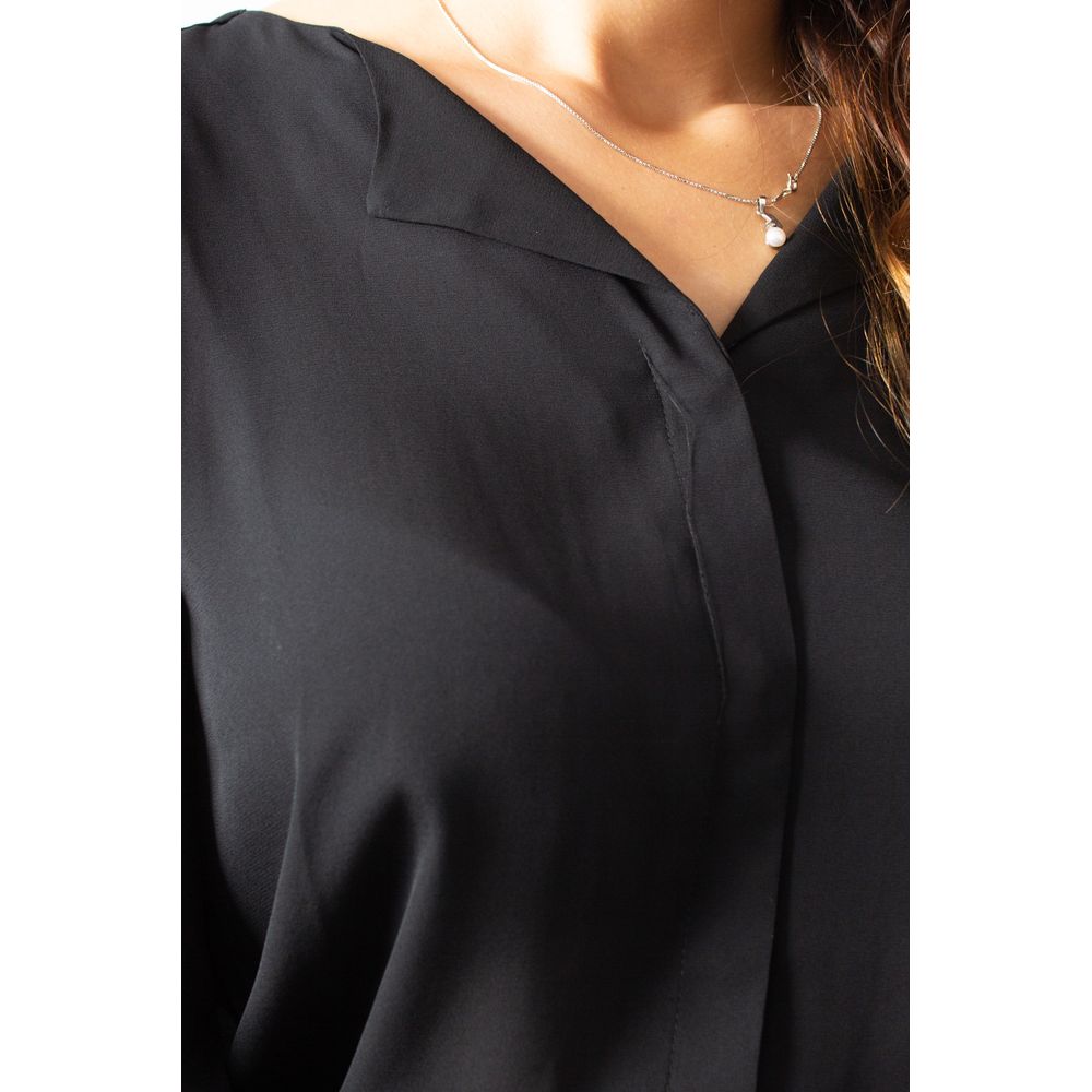 Vila Clothes Black Polyester Blouse