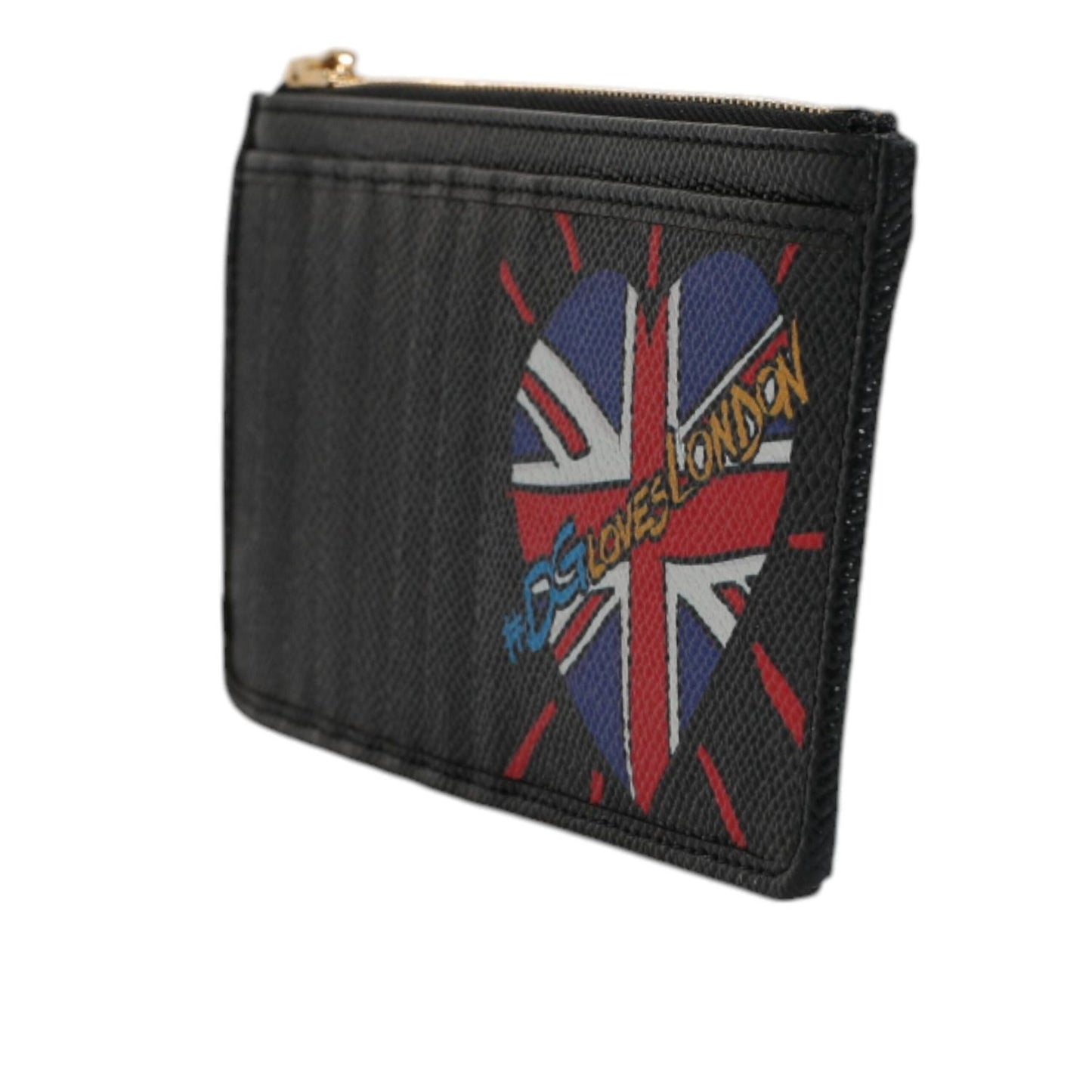 Dolce & Gabbana Black Leather #DGLovesLondon Cardholder Case Wallet BAG4256