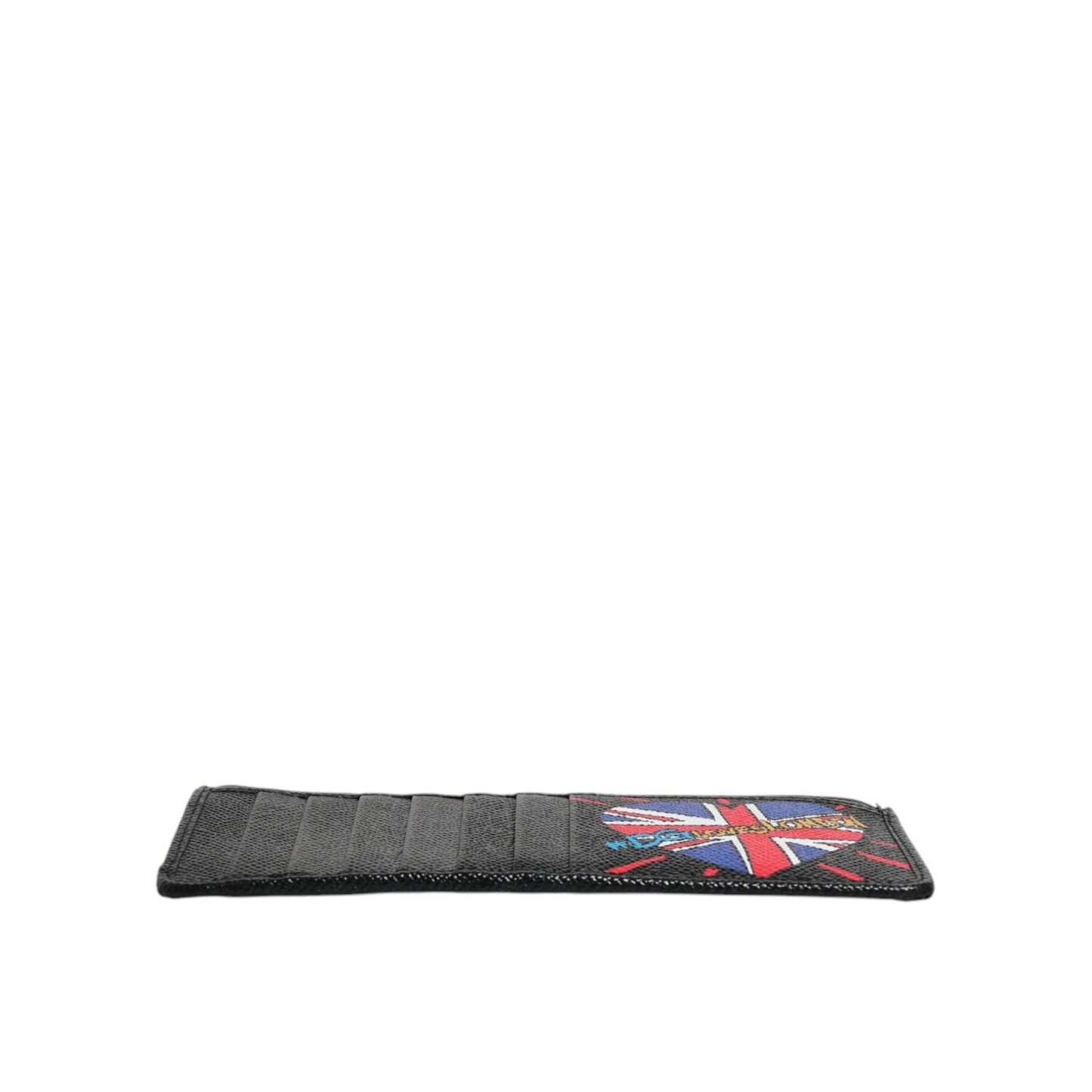 Dolce & Gabbana Black Leather #DGLovesLondon Cardholder Case Wallet BAG4256