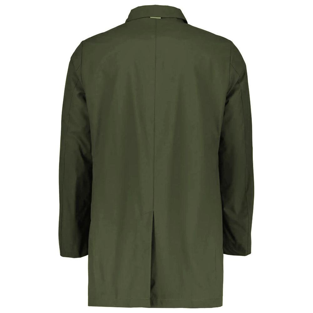 People Of Shibuya Green Recycled Polyester Men Trench Coat PE-14516-IT52 | XL