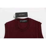 Dolce & Gabbana Red Sleeveless Crewneck Vest Pullover SIG13334-3