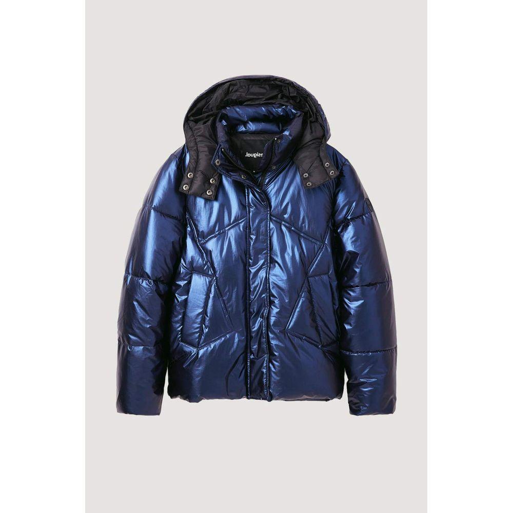 Desigual Blue Polyamide Jackets & Coat DE-12051200010-XXL