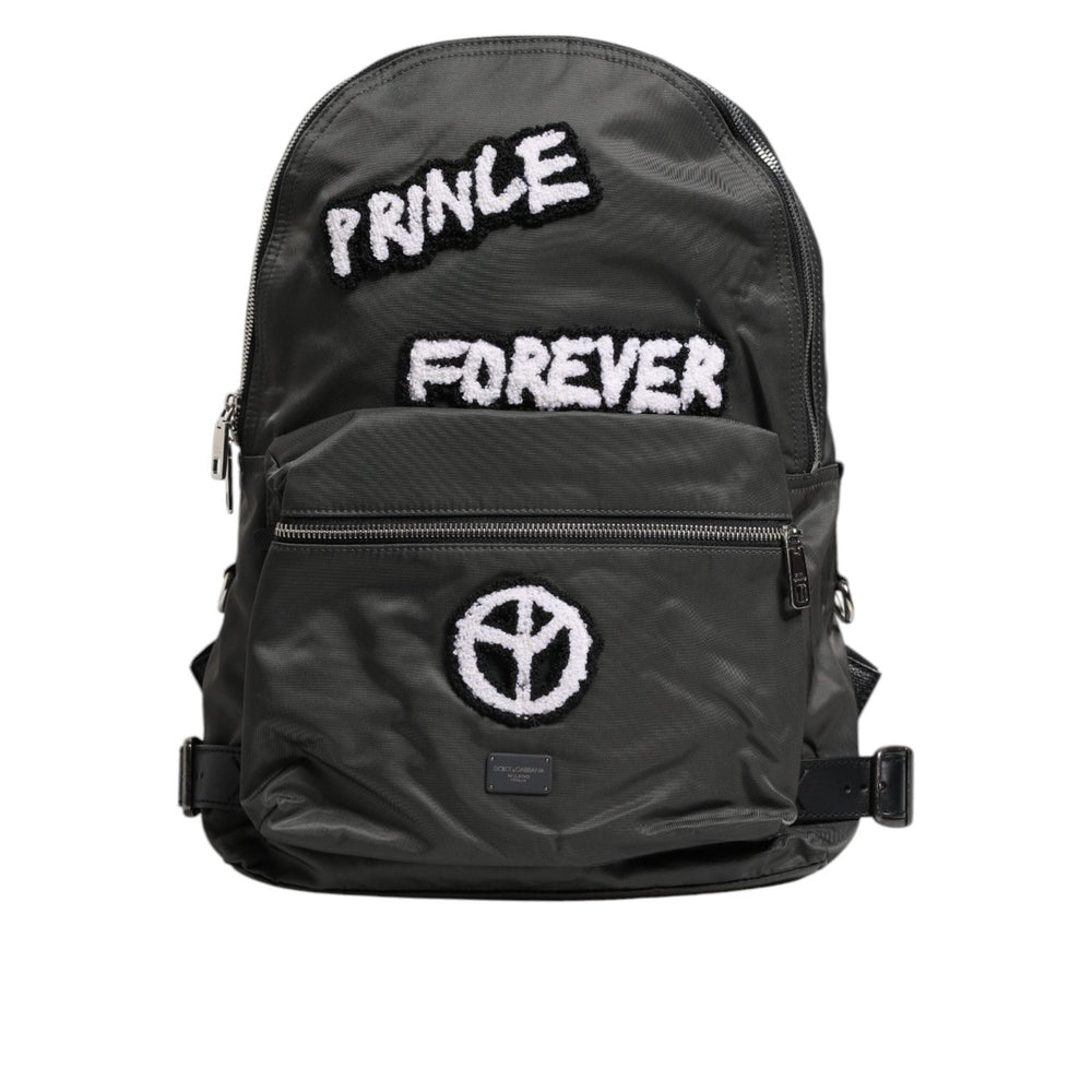 Dolce & Gabbana Gray Nylon Prince Forever School Travel Backpack Bag BAG1645