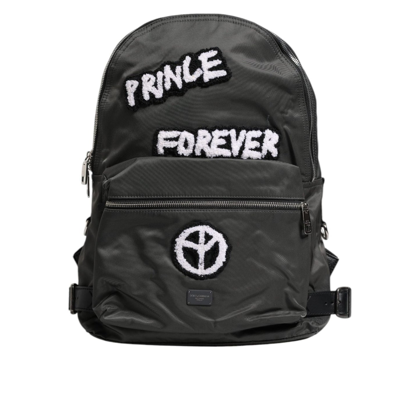 Dolce & Gabbana Gray Nylon Prince Forever School Travel Backpack Bag BAG1645