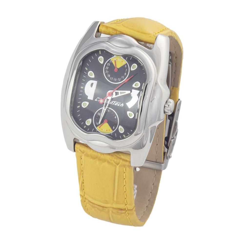 Chronotech Yellow Leather Watch