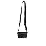 Dolce & Gabbana Black Logo Plaque Leather Buckled Shoulder Crossbody Bag BAG1616