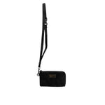 Dolce & Gabbana Black Nylon Logo Plaque Keyring Pouch Clutch Bag BAG4043