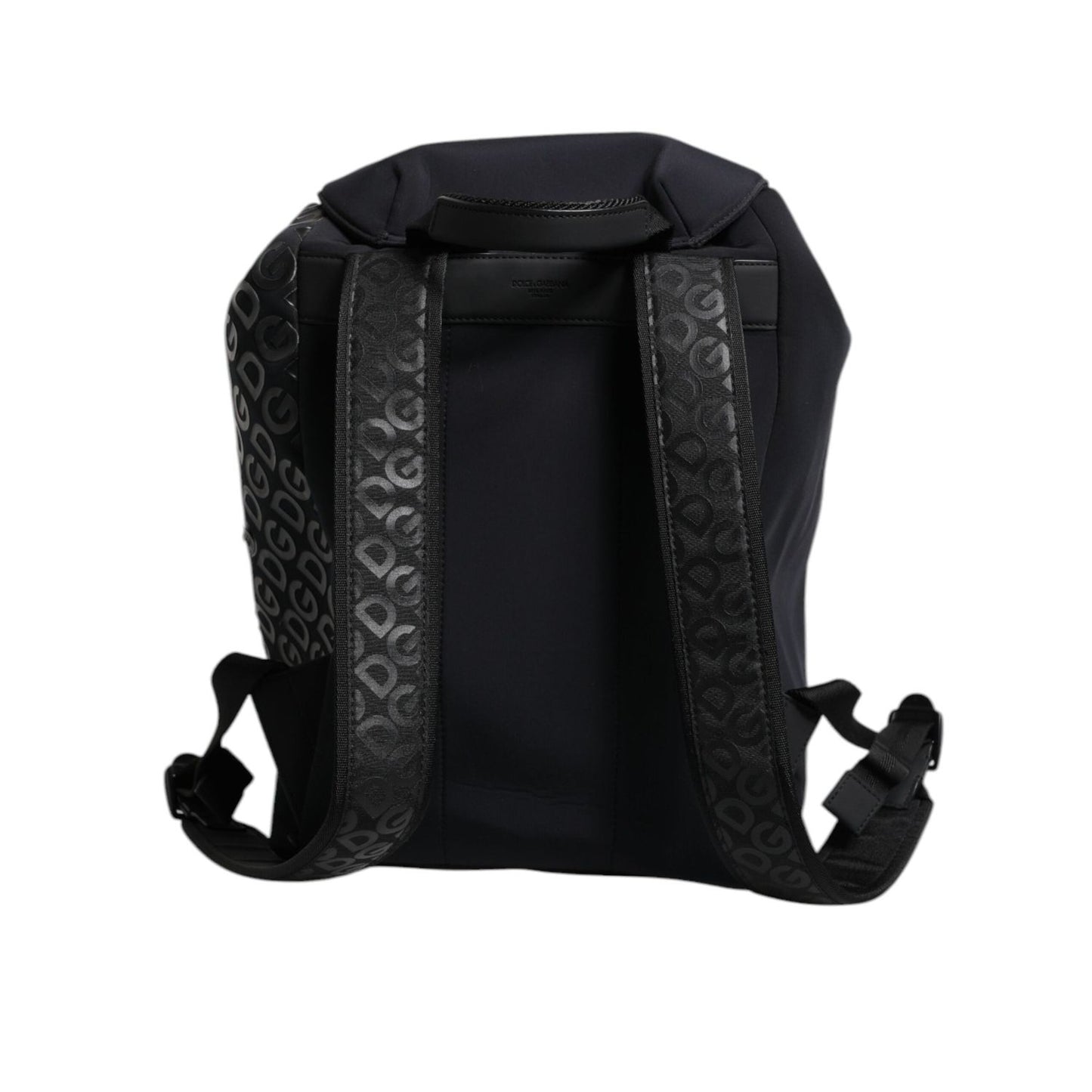 Dolce & Gabbana Black Neoprene Nylon DG Logo School Backpack Bag BAG4063