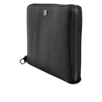 Dolce & Gabbana Black Calfskin Leather Logo Zip Around Continental Wallet BAG4069