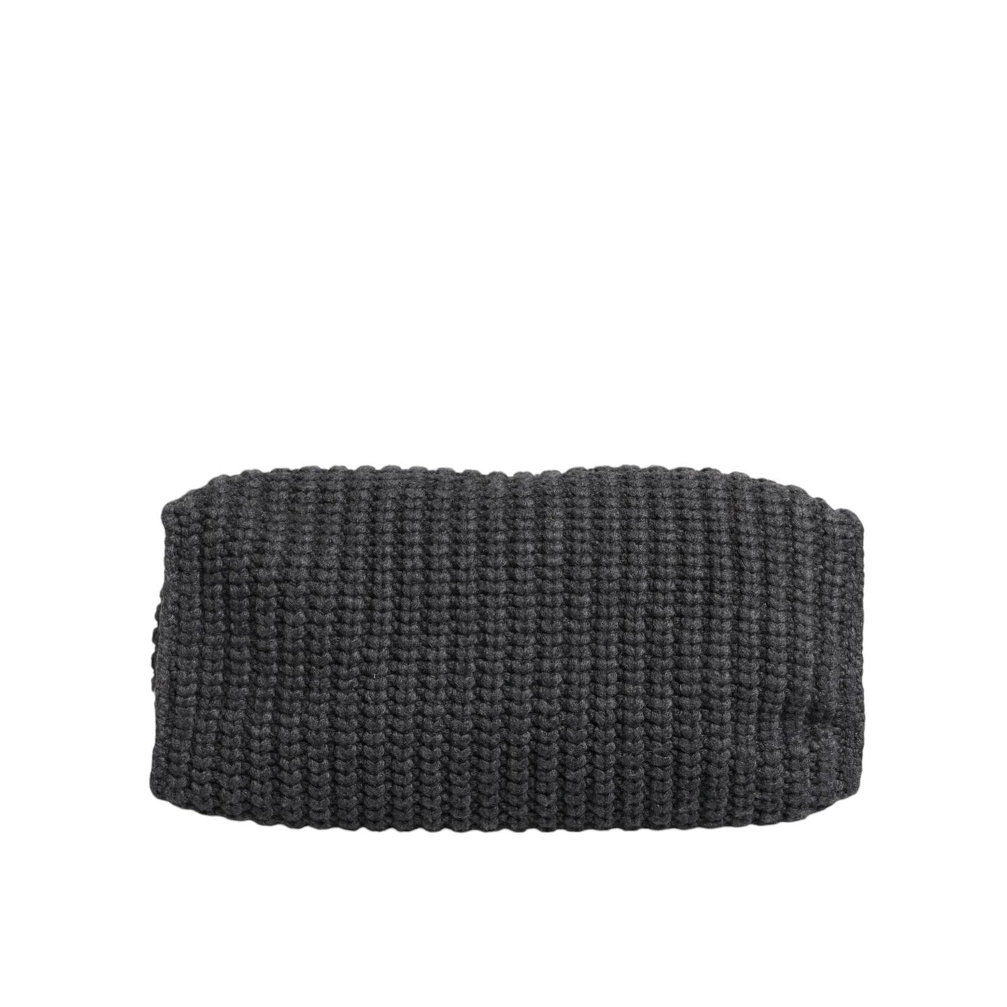 Dolce & Gabbana Black Large Knitted Crochet Shoulder Shopper DG Logo Bag BAG1656