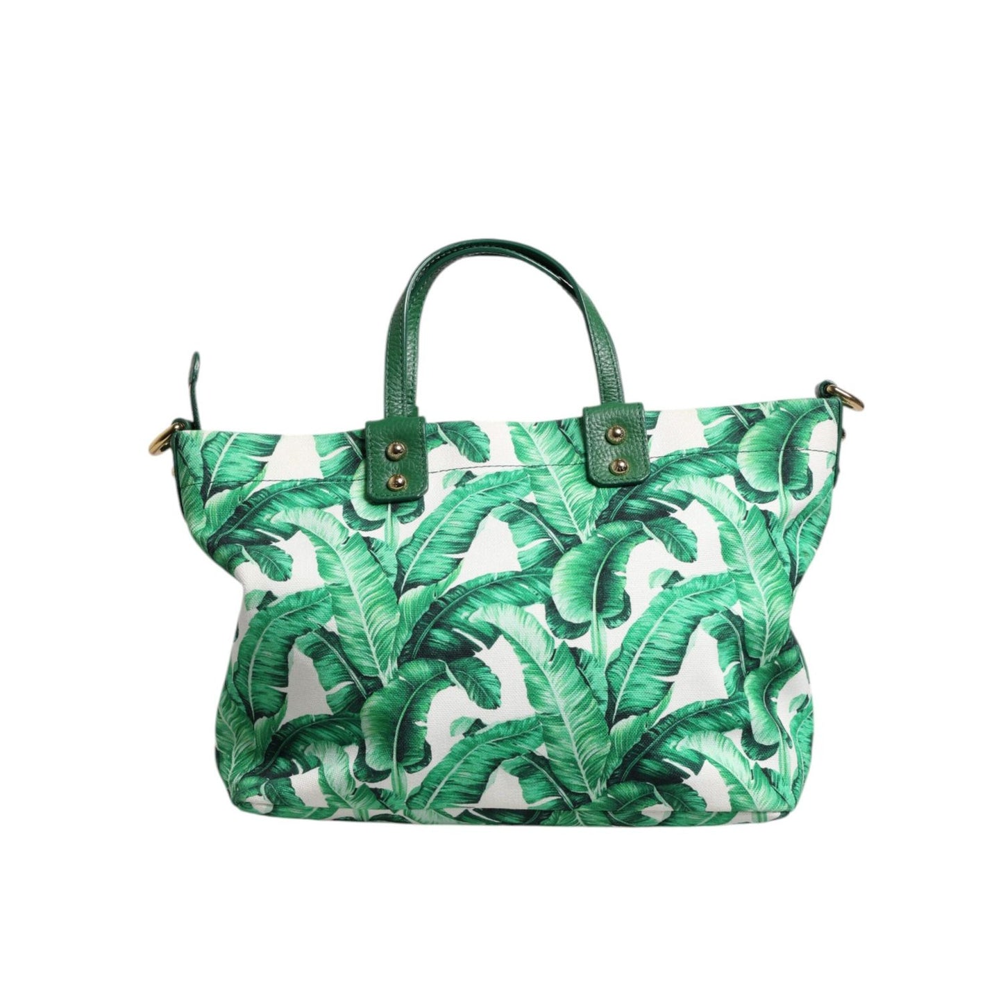 Dolce & Gabbana Green Canvas Botanical Garden Women Tote Bag BAG4012