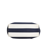 Dolce & Gabbana White Navy Striped Canvas Top Handle Tote Tote Bag BAG4048