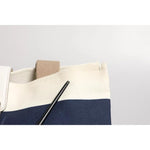 Dolce & Gabbana White Navy Striped Canvas Top Handle Tote Tote Bag BAG4048