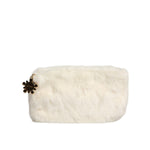Dolce & Gabbana White Fur Handbag Clutch Purse Pouch Bag BAG4080