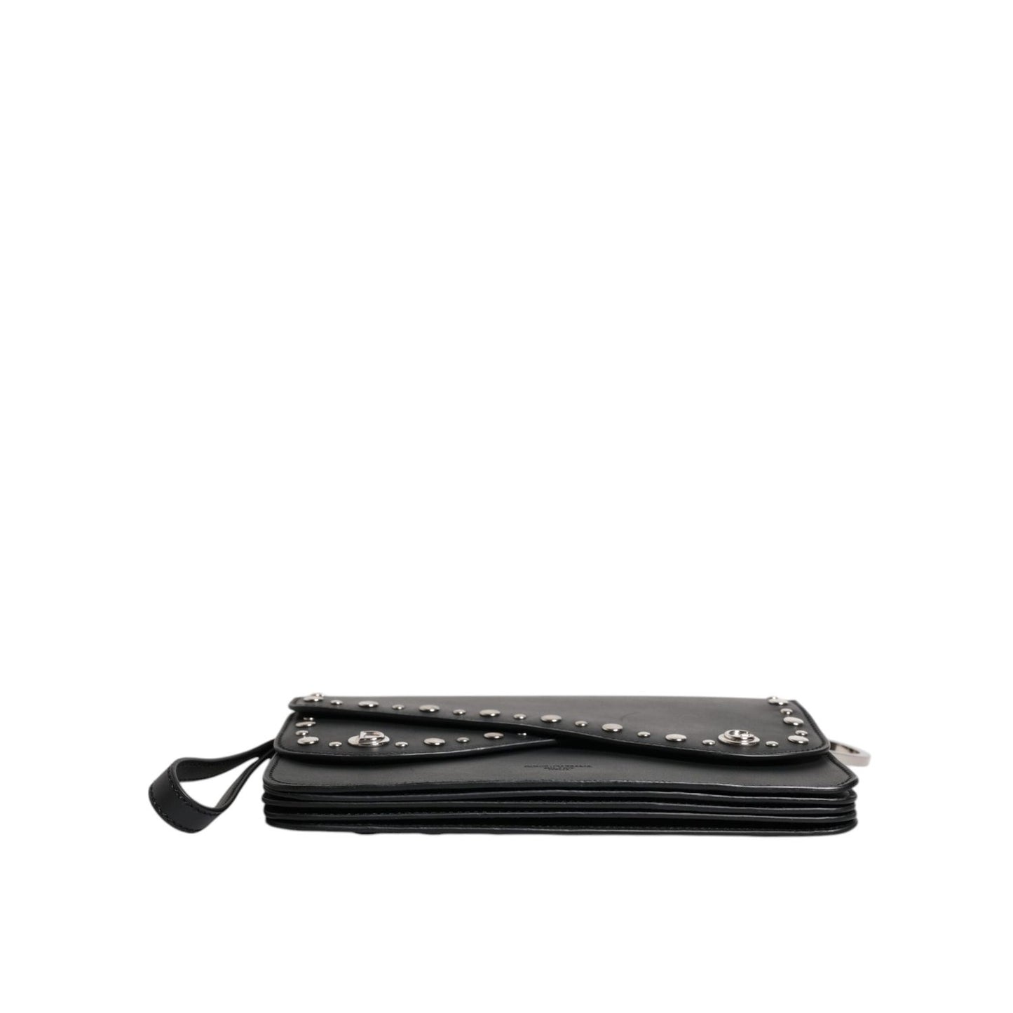 Dolce & Gabbana Black Small Leather Studded Shoulder Crossbody Bag BAG4081
