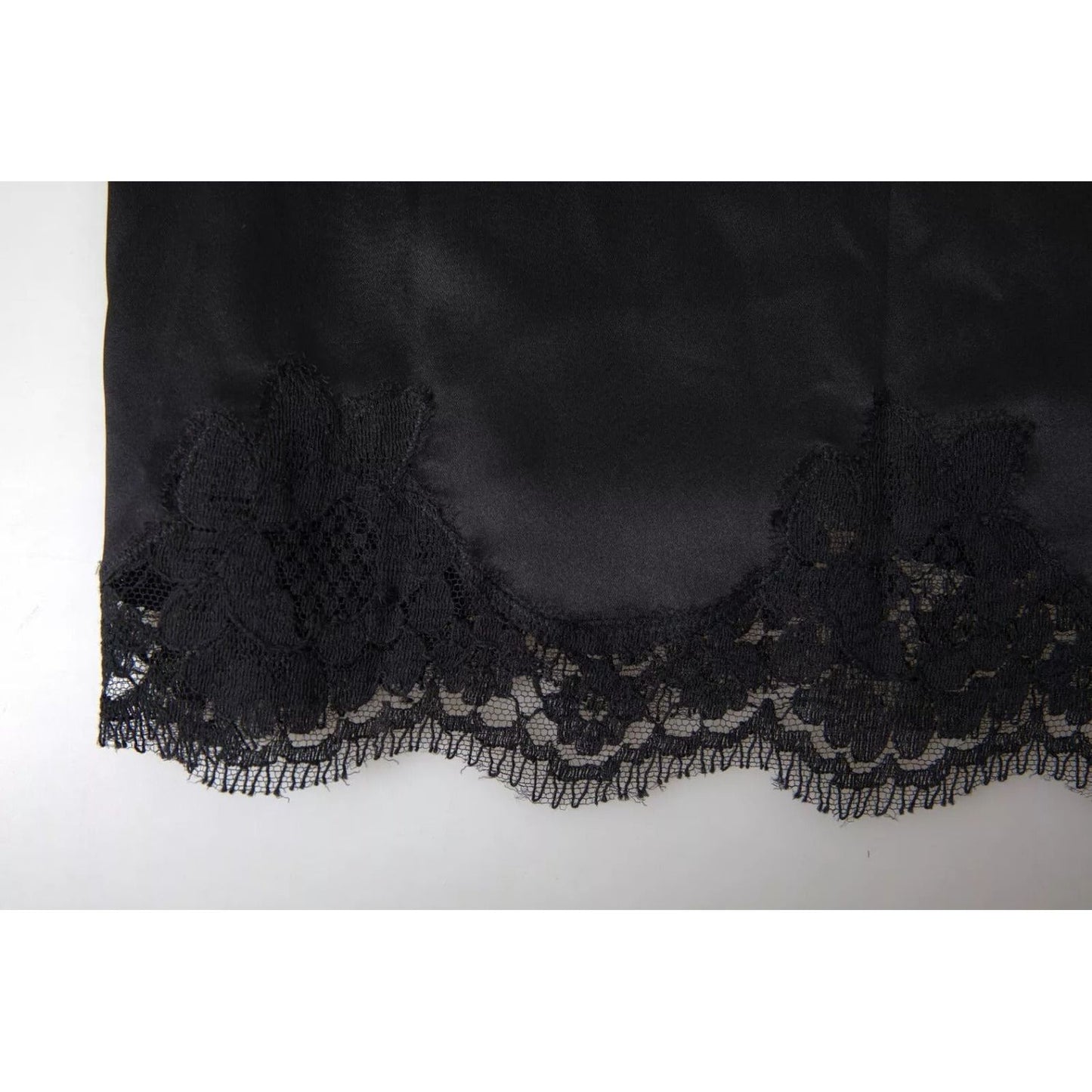 Dolce & Gabbana Black Lace Silk Sleepwear Camisole Top Underwear
