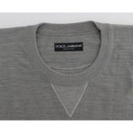 Dolce & Gabbana Gray Crewneck Pullover Silk Sweater TIT20531-1