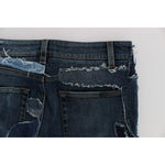 Dolce & Gabbana Stretch Blue Patchwork Jeans Shorts SIG20531-1
