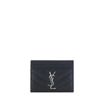 Saint Laurent Black Leather Card Holder SA423291BOW021000BB-FBB-372