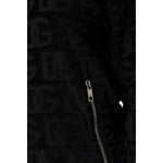 Dolce & Gabbana Black Logo Monogram Full Zip Bomber Jacket JKT41301-40