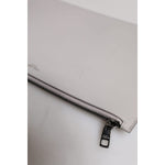 Dolce & Gabbana Gray Solid Leather DG Logo Men Clutch Zip Pouch Bag BAG4281